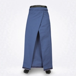 Mini Checked-Dusky Blue Denim Blue Cotton Lungi